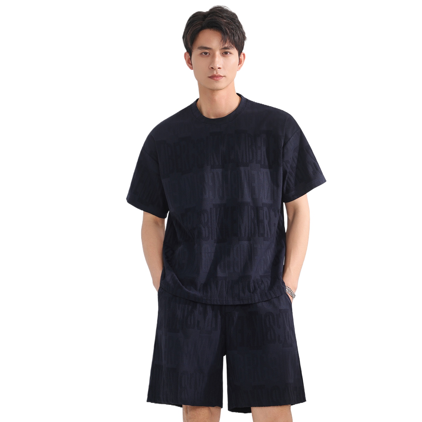 Cycling - 【Top 5-puntsbroeken】T-shirtset voor heren Zomermode Ronde