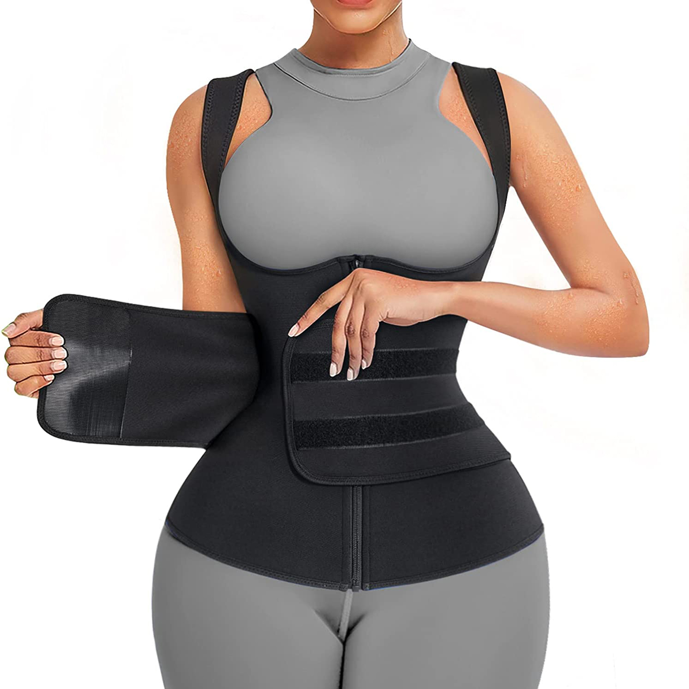 Sweat Waist Trainer Belt Neoprene - Neopreen saunapak voor dames Sauna zweetvest