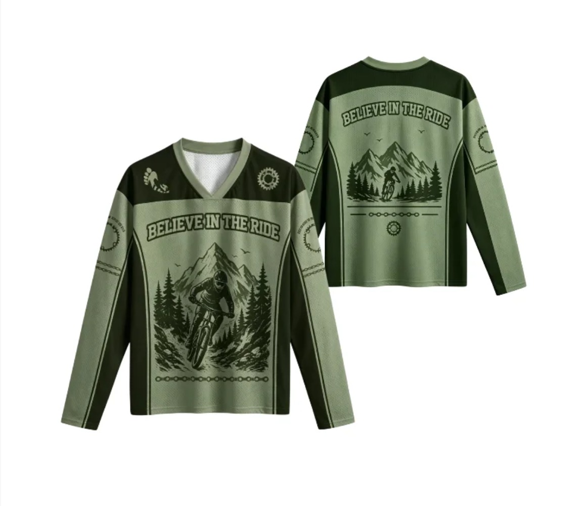 Cycling - 2026 Mountainbiker 3D-geprinte sport-T-shirt met lange