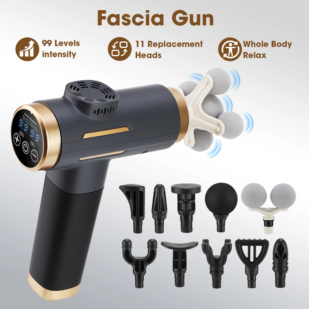 Electric Massage Gun Deep Tissue - Elektrische Fascia Gun 24W 99 Versnellingen