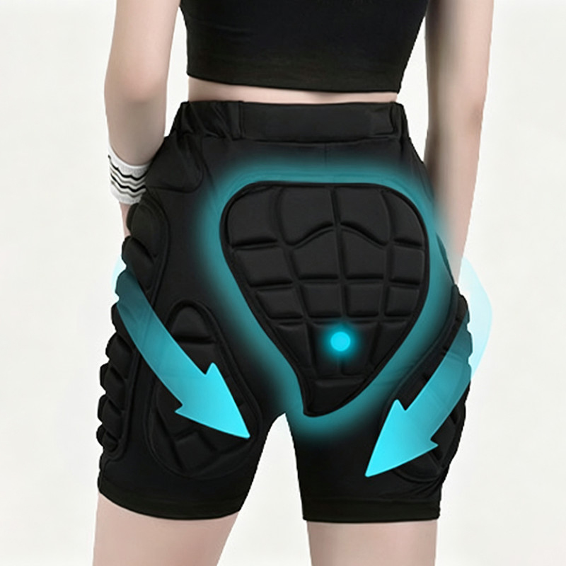 Cycling - Gewatteerde shorts en kniebeschermers 3D-bescherming heup-billenbeschermende