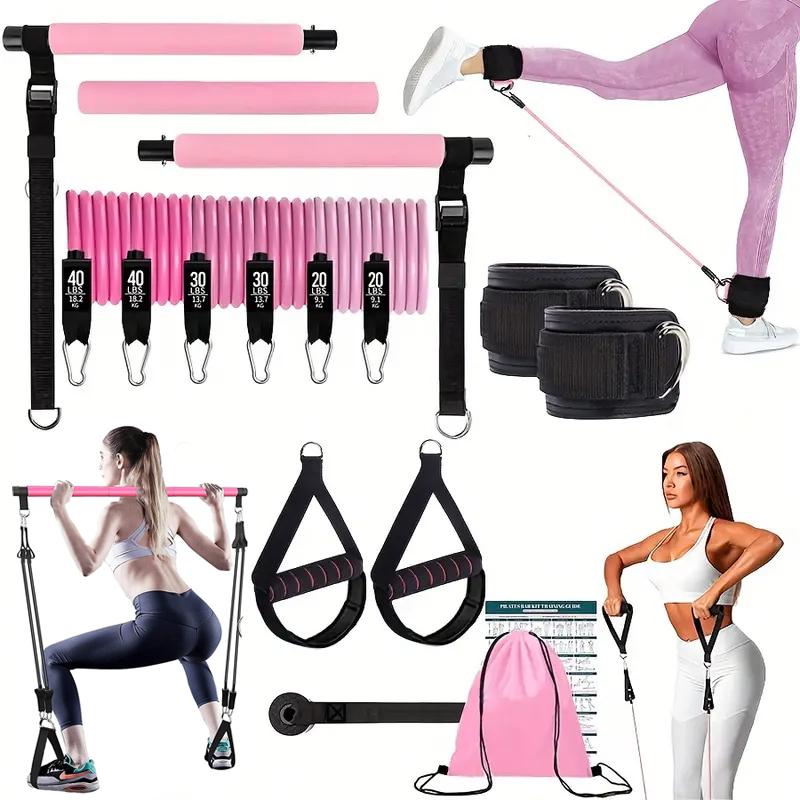Pilates Bar Kit With Resistance Bands - Multifunctionele Pilates Bar Kit met elastische