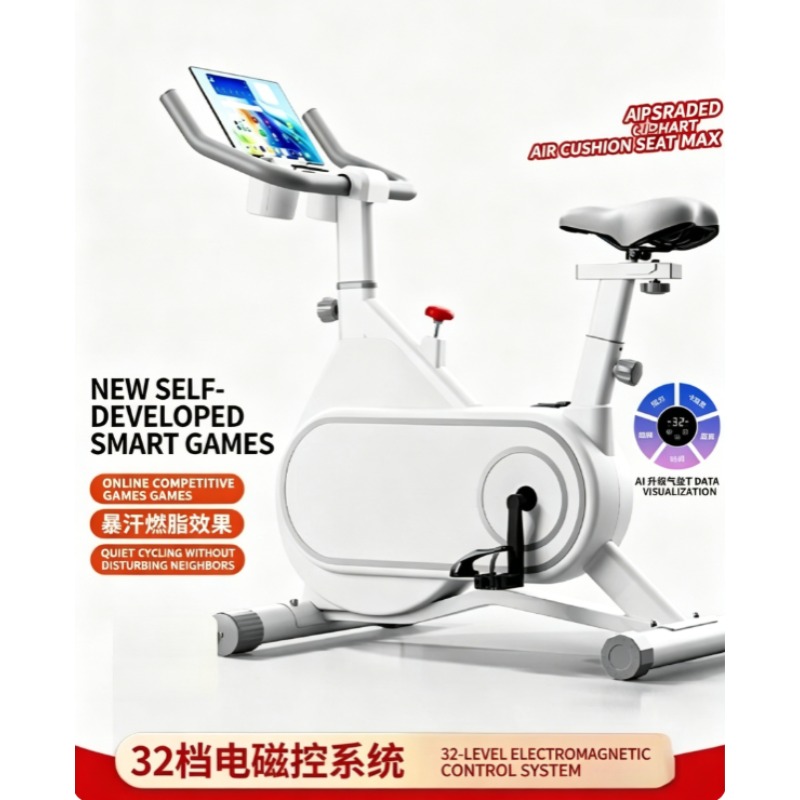 Exercise Bike Magnetic Resistance - Stille Magnetische Weerstandsspinfiets Compacte Indoor Fitnessfiets