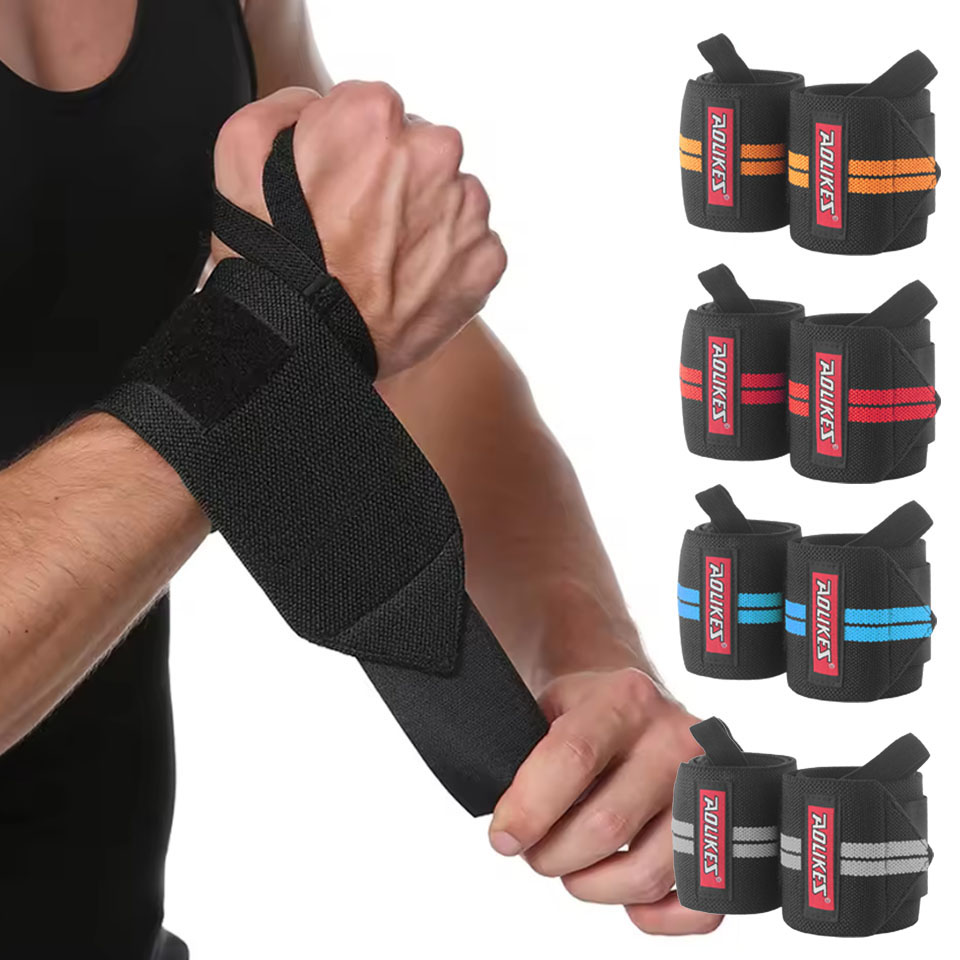 Wrist Wraps Weightlifting Support - AOLIKES Fitness Polsbandages Gewichtheffen Gym Polsbandjes
