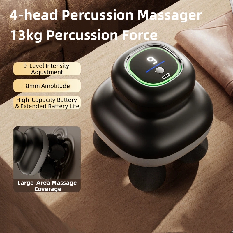 Electric Massage Gun Deep Tissue - 4-kops Handheld Fascia Gun Professioneel Spier