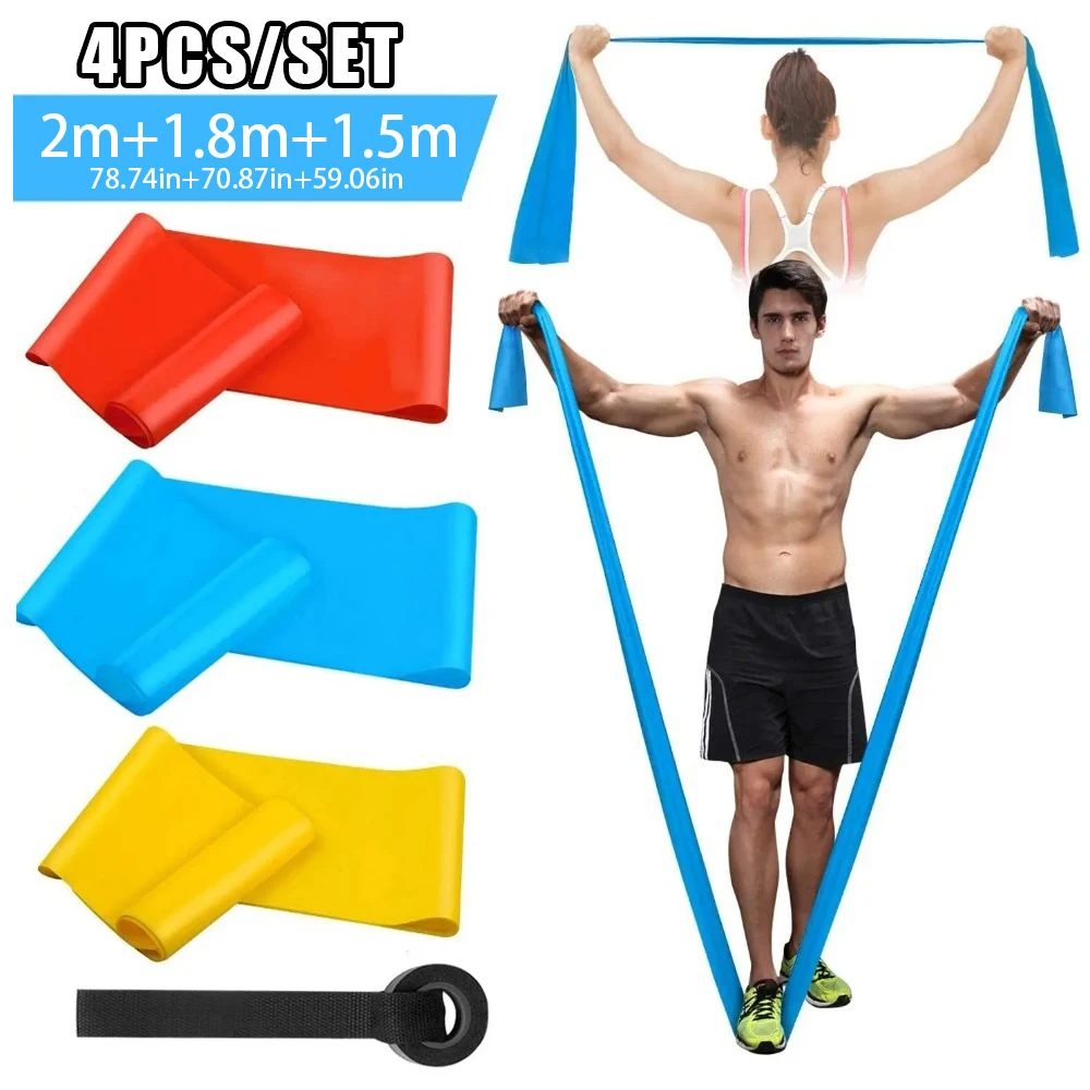 Pilates Bar Kit With Resistance Bands - 4 stks/set elastische fitnessbanden weerstandsbanden tapes