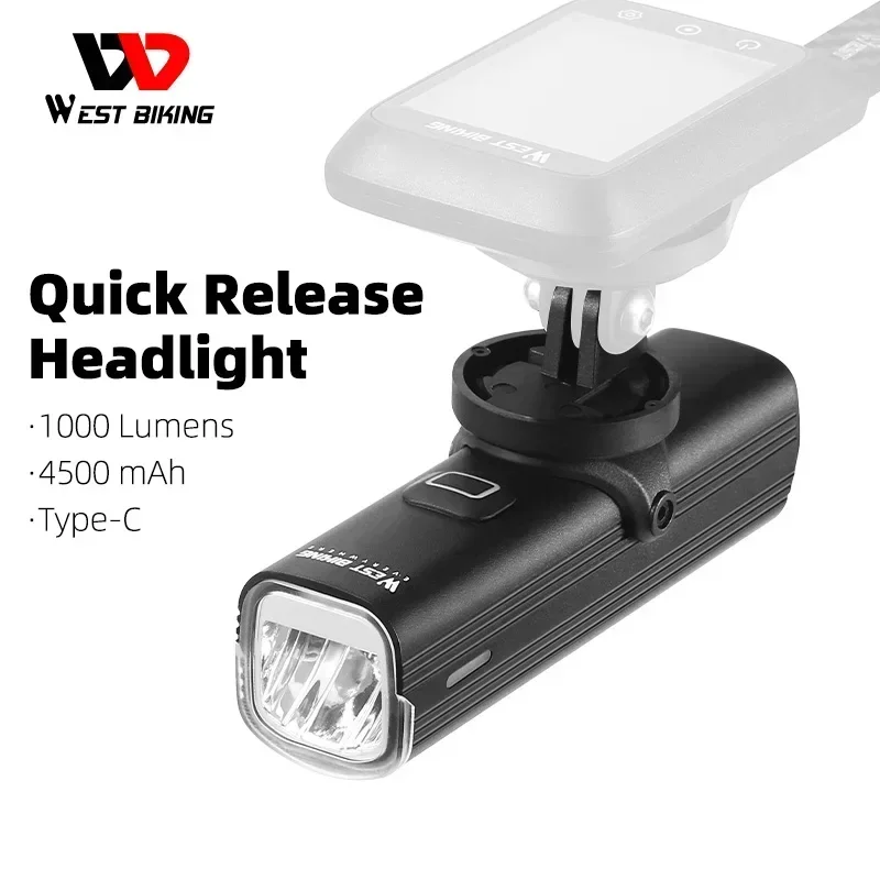 WEST BIKING Fiets Quick Releas - Rechargeable Bicycle Headlight 1000 Lumen recensie en prijs