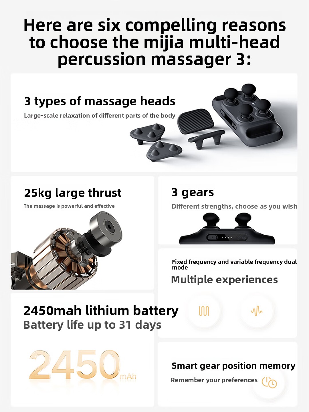 Mijia Multi-Head Massage Gun 3 - Electric Massage Gun Deep Tissue recensie en prijs