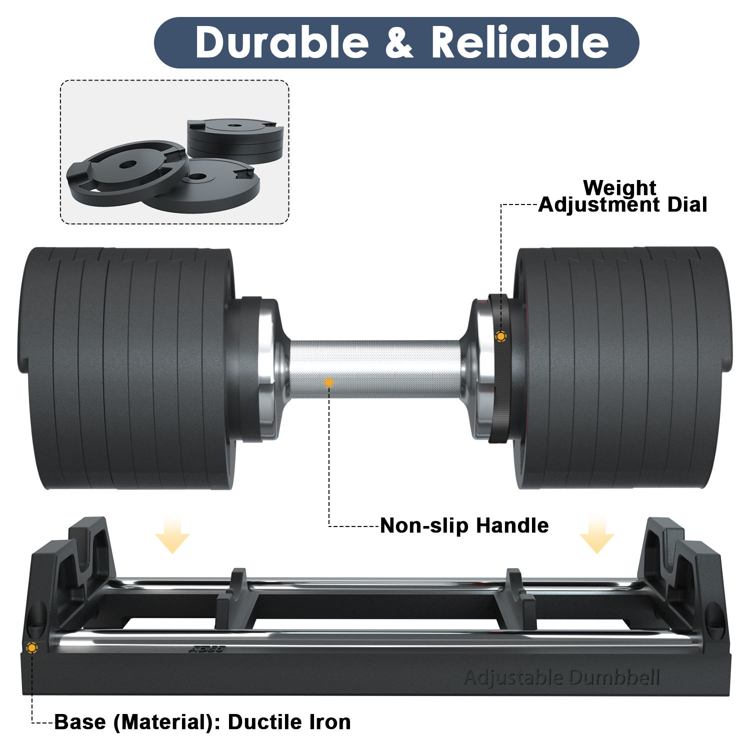 2026 Commerciële Fitnessappara - Adjustable Dumbbell Pair 40Kg recensie en prijs