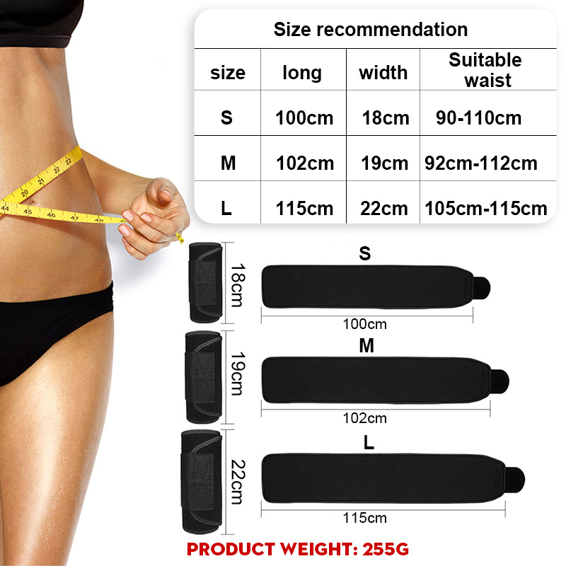1 Pc Taille Trimmer Riem Gewic - Sweat Waist Trainer Belt Neoprene recensie en prijs