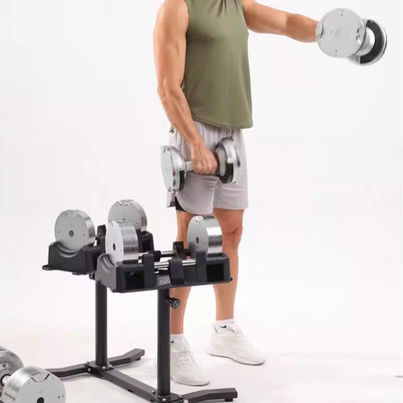 Verstelbare verzilverde dumbbe - Adjustable Dumbbell Pair 40Kg recensie en prijs
