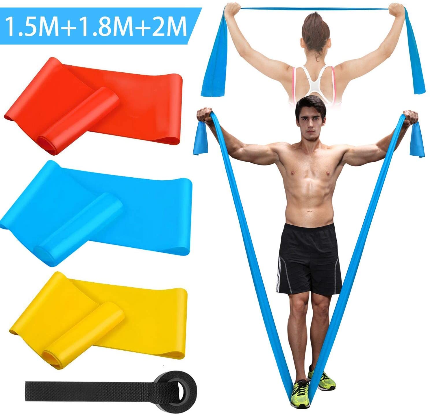 Elastische fitnessbanden 3-del - Pilates Bar Kit With Resistance Bands recensie en prijs