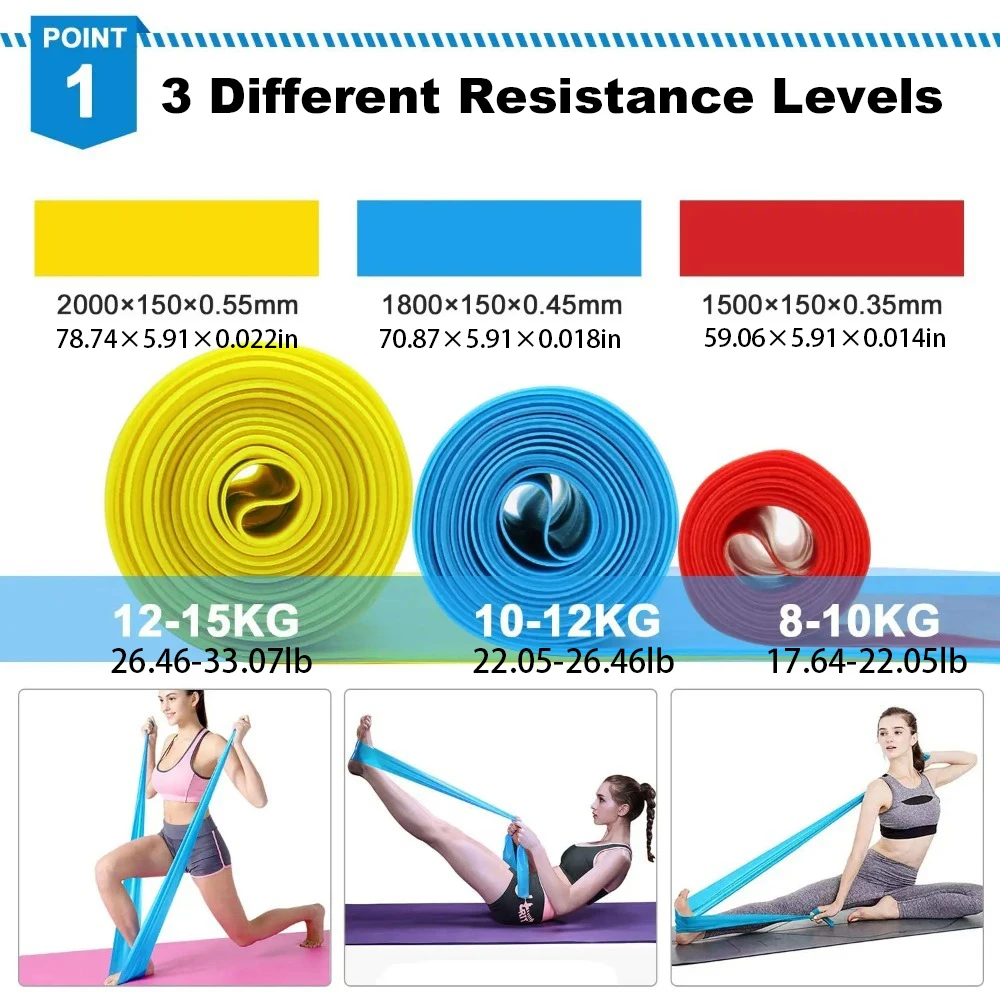 4 stks/set elastische fitnessb - Pilates Bar Kit With Resistance Bands recensie en prijs